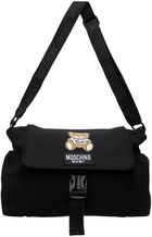 Moschino Baby Black Teddy Bear Changing Bag & Mat Set