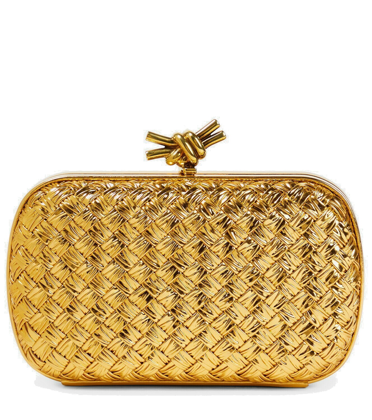 Bottega Veneta - Knot metallic leather clutch Bottega Veneta