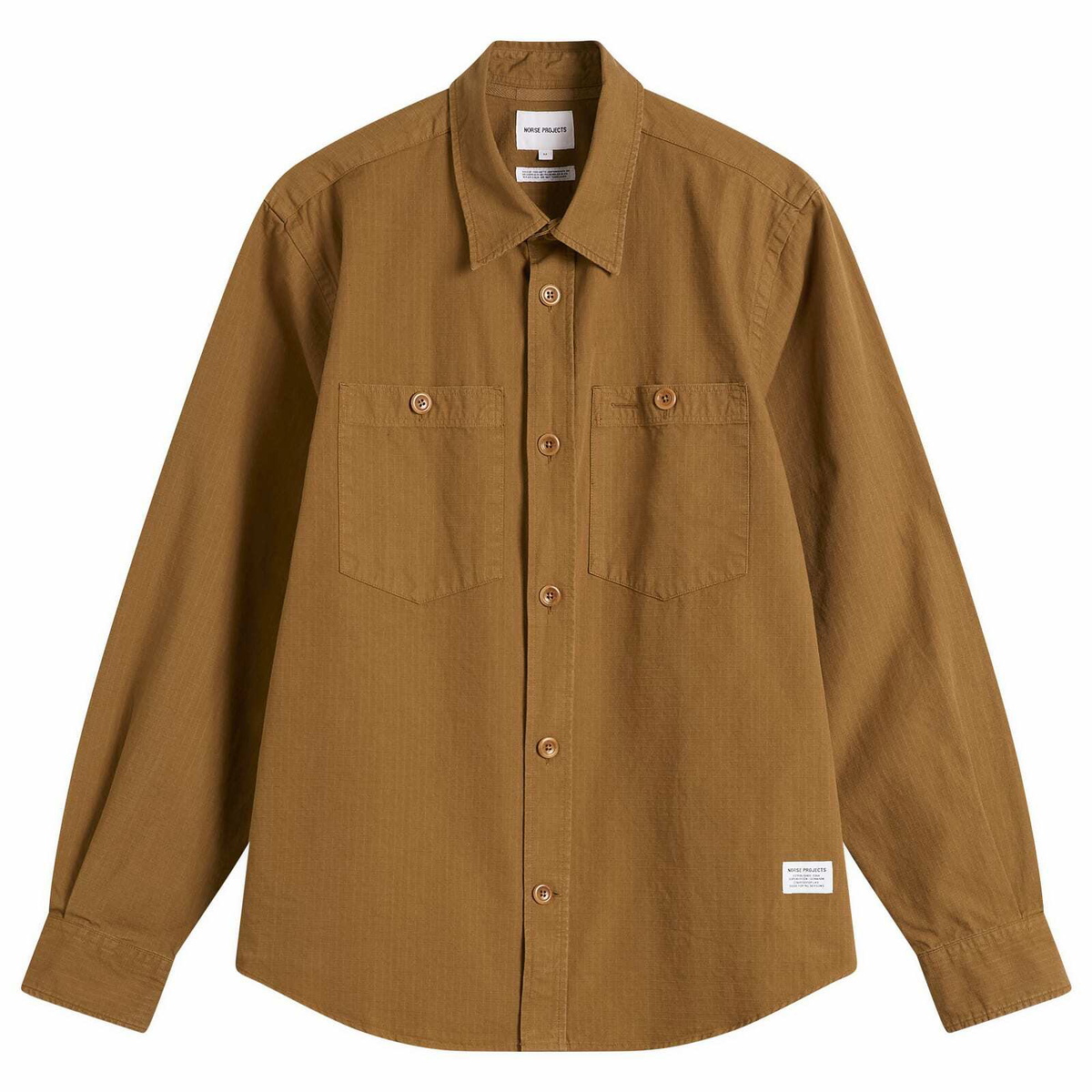 Norse Projects Men's Algot Cotton Ripstop Relaxed Shirt in Duck