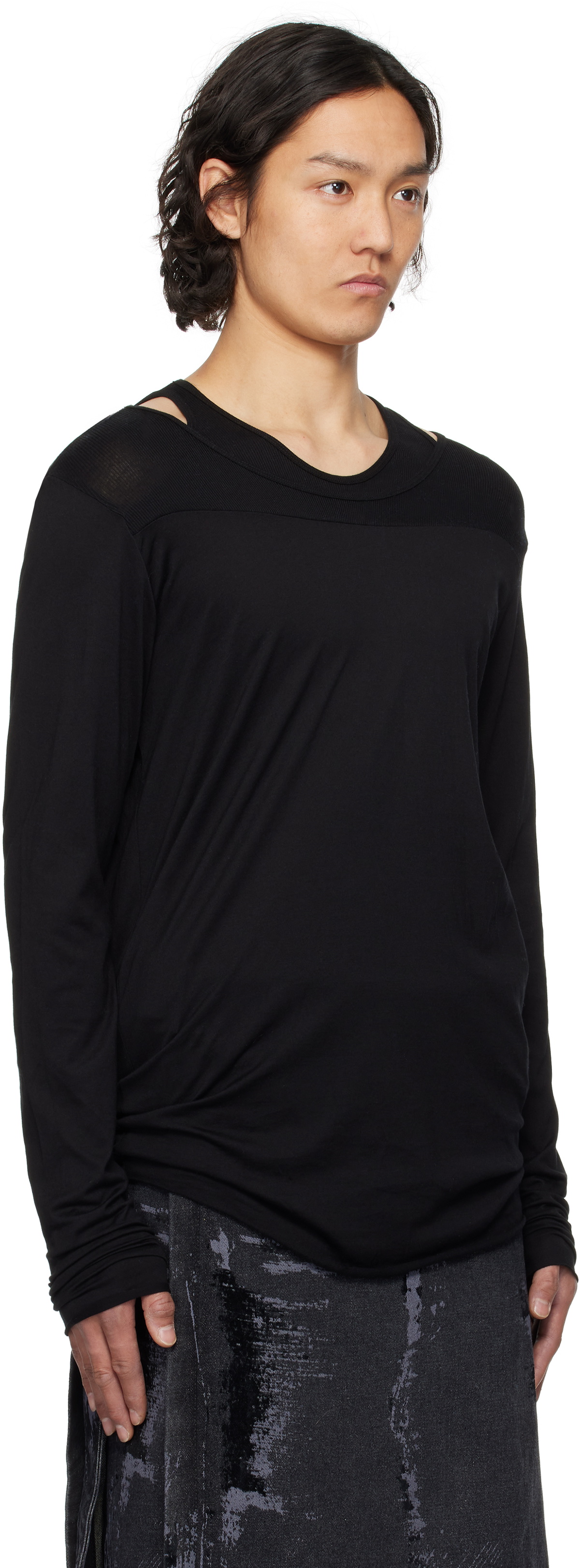 Julius Black Layered LS T-shirt Julius