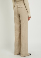 Tods Straight-leg Linen Trousers Beige