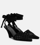 Jacquemus Woven raffia-effect wedges