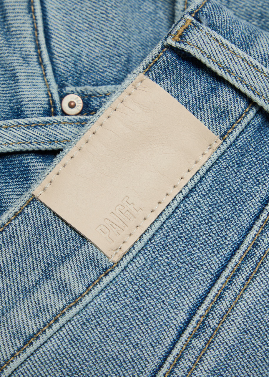 Paige Mason Cropped Boot-leg Jeans Light Blue