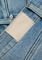 Paige Mason Cropped Boot-leg Jeans Light Blue