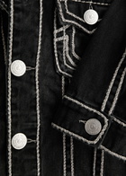 True Religion Jimmy Panelled Denim Jacket Black