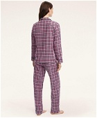 Brooks Brothers Women's Brushed Cotton Plaid Pajama Set | Light Purple