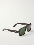 TOM FORD - Sean-02 Rectangular-Frame Tortoiseshell Acetate Sunglasses - Brown