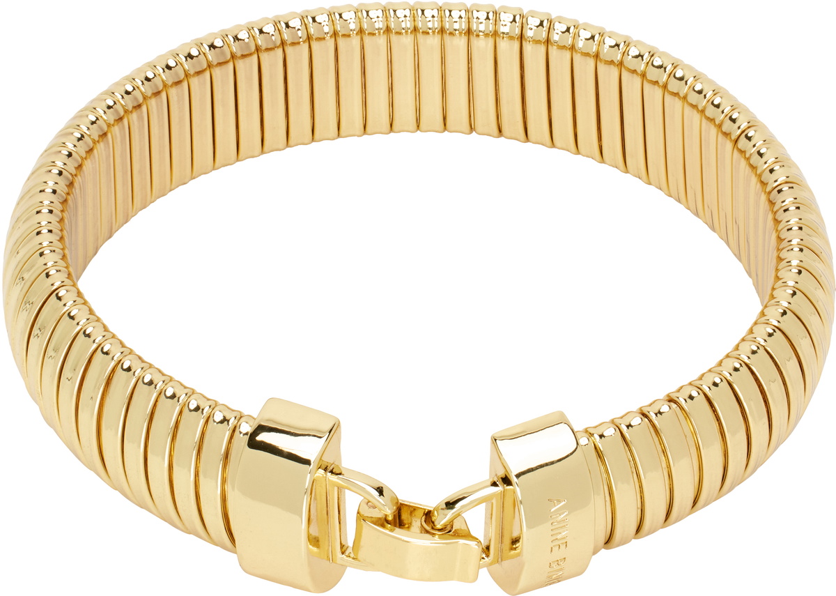 ANINE BING Gold Coil Chain Bracelet
