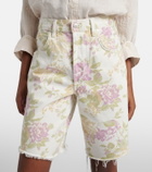 Citizens of Humanity Ayla floral denim Bermuda shorts