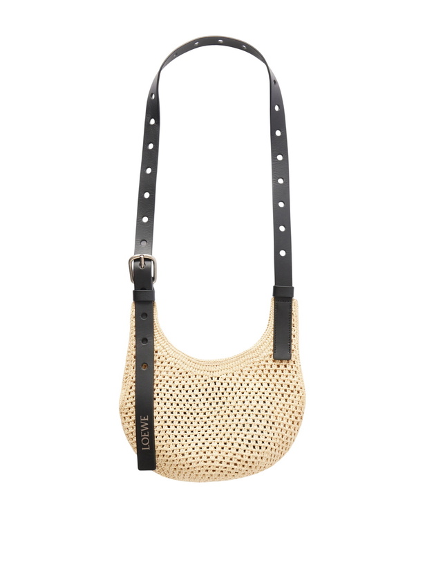 Photo: LOEWE - Paula's Ibiza The Punch Hole Leather-Trimmed Raffia Tote Bag