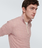 Loro Piana Cable-knit cashmere half-zip sweater