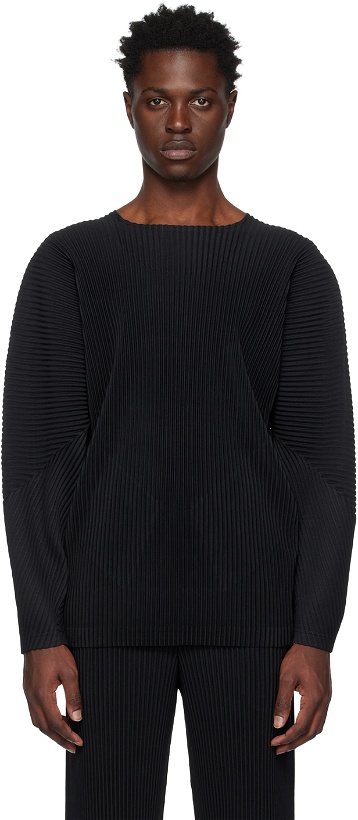 Photo: Homme Plissé Issey Miyake Black Monthly Color January Long Sleeve T-Shirt