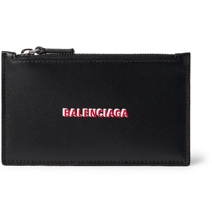 Photo: Balenciaga - Logo-Print Leather Cardholder - Black