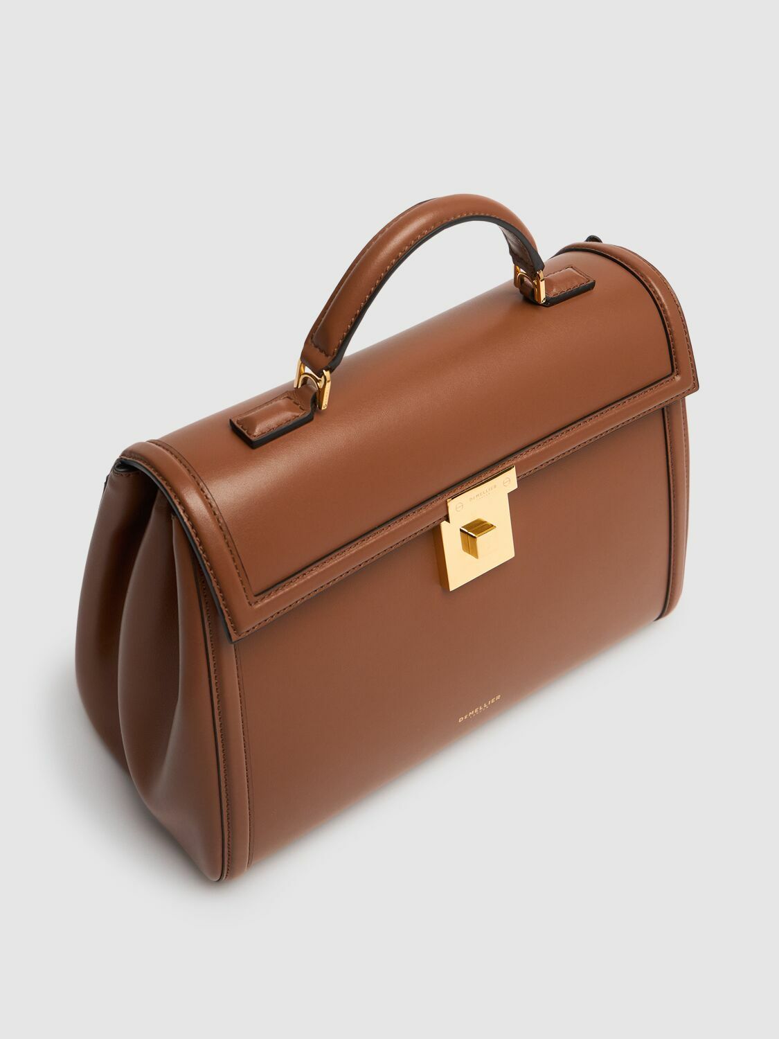 DEMELLIER Midi Paris Smooth Leather Top Handle Bag DeMellier
