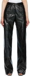 Matériel Tbilisi Black Faux-Leather Slouch Pants