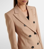 Sportmax Double-breasted virgin wool blazer