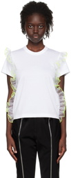 Noir Kei Ninomiya White Ruffled T-Shirt