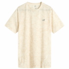 New Balance Athletics Printed T-Shirt in Beige