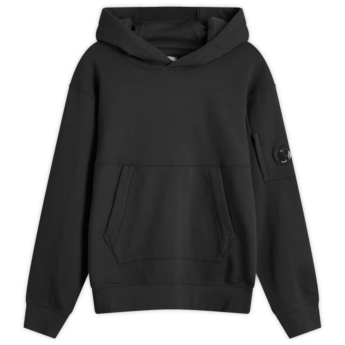 ★C.P. Company★ Lens Diagonal Hood Nightshade 17CMSS024A005 C.P. Company Men's Diagonal Raised Lens Hoody in Black C.P.