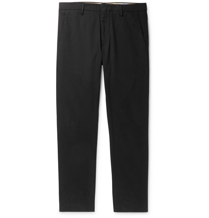 Photo: NN07 - Theo Slim-Fit Tapered Cotton-Blend Chinos - Black