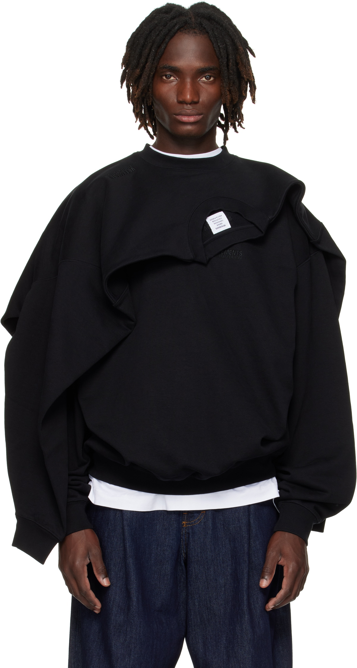 VETEMENTS Black 'I'm Not Doing Shit Today' Sweatshirt Vetements