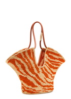 Zimmermann Goldentime Zebra Raffia Tote - Multi Animal - One Size