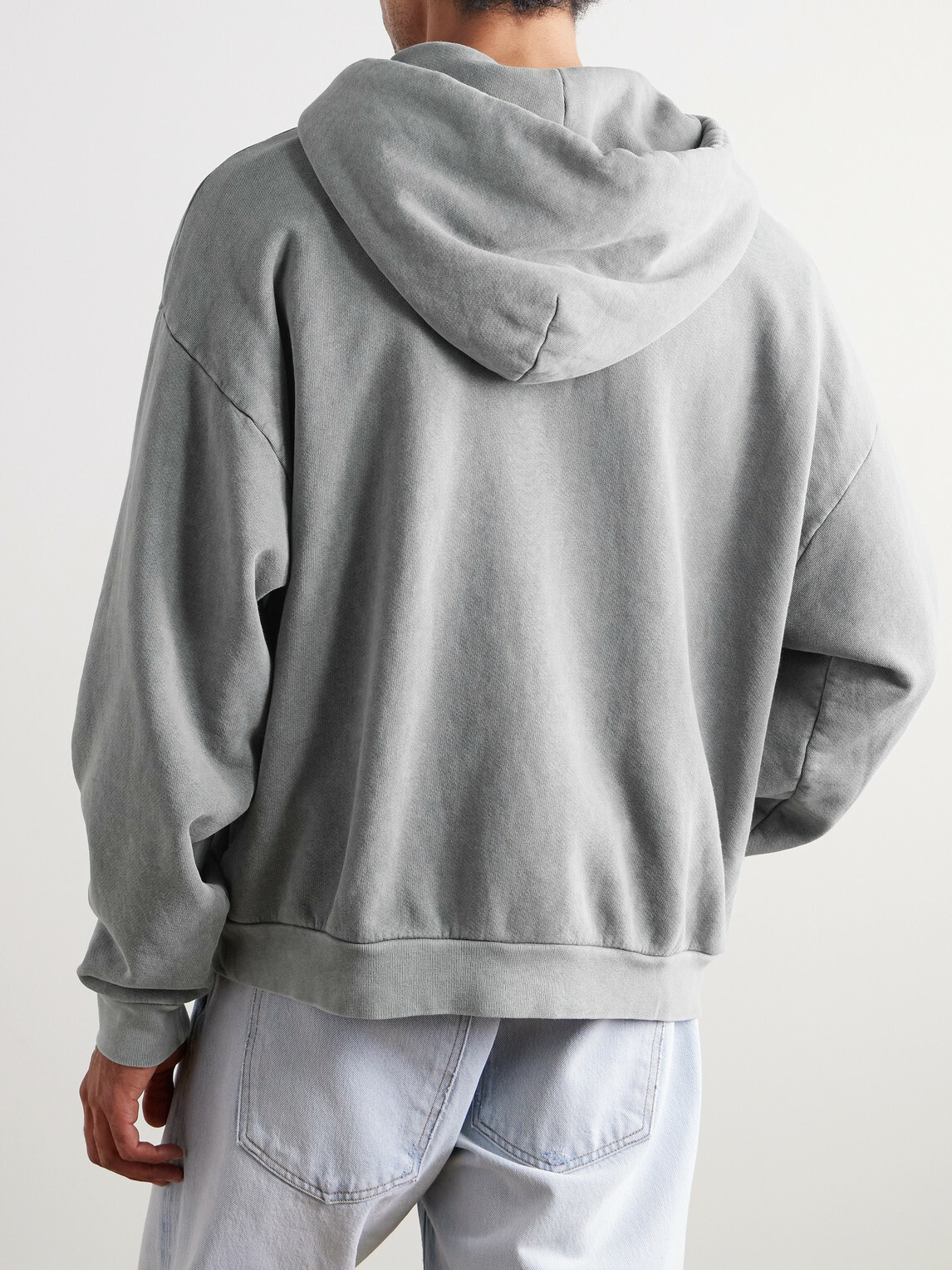 AGOLDE - Salford Cotton-Jersey Hoodie - Gray