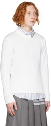 Thom Browne Off-White 4-Bar Sweater