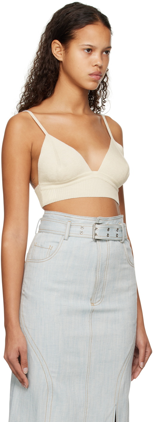 Elleme Off-White Rib Bra