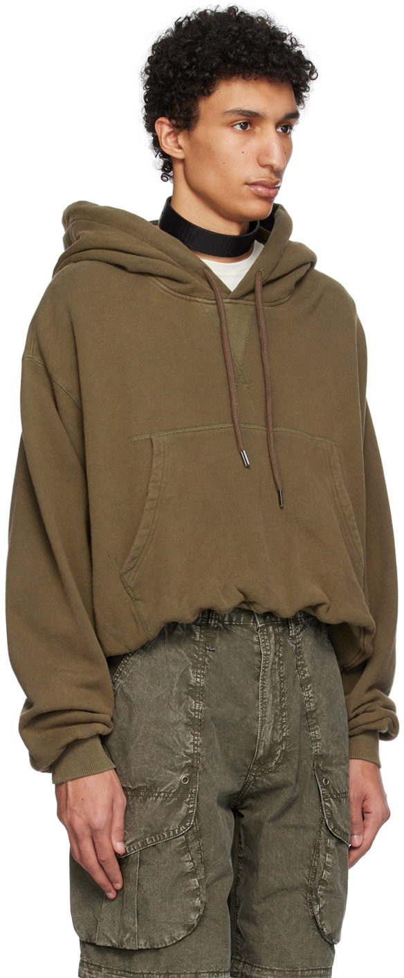 R13 Khaki Zip Hoodie