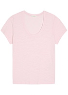 American Vintage Jacksonville Slubbed Cotton-blend T-shirt Light Pink