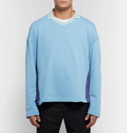 Flagstuff - Colour-Block Loopback Cotton-Jersey Polo Shirt - Men - Light blue