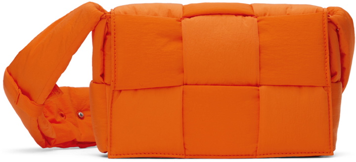 Photo: Bottega Veneta Orange Small Padded Tech Cassette Bag