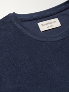 OLIVER SPENCER LOUNGEWEAR - Ashbourne Cotton-Blend Terry T-Shirt - Blue