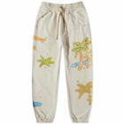 Palm Angels Men's Neon Palm Sweat Pant in Off White/Multi