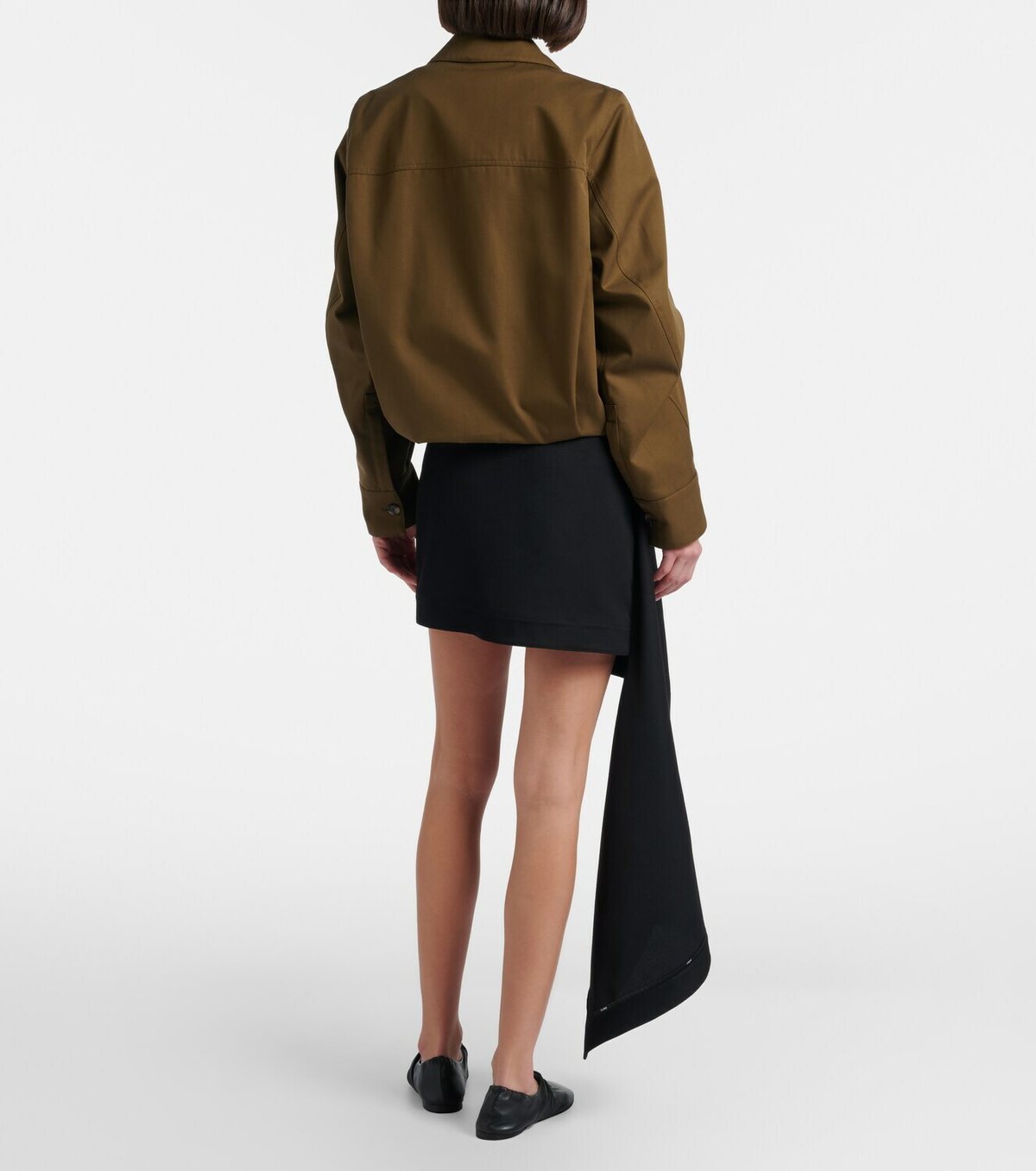 Loewe Draped wool miniskirt