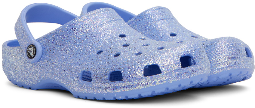 Crocs Purple Classic Glitter Clogs