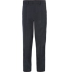 Mr P. - Pleated Wool and Cotton-Blend Twill Trousers - Navy