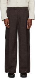 NULLUS Brown Layered Folded Trousers