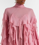 Blumarine Tiered chiffon minidress