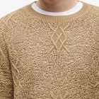 Daily Paper Men's Shield Crochet T-Shirt in Hazel Brown