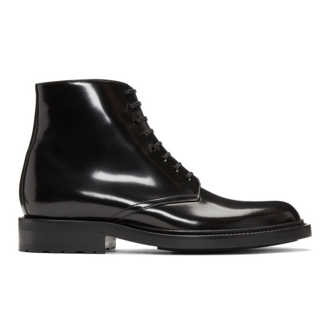 Photo: Saint Laurent Black Army Derby Boots