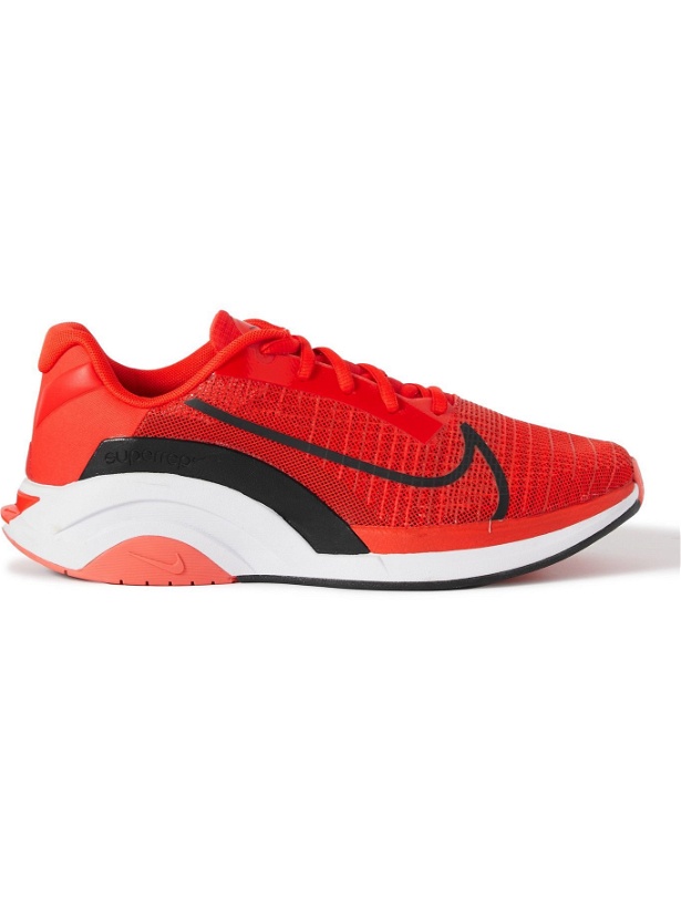 Photo: Nike Training - ZoomX SuperRep Surge Mesh and Rubber Sneakers - Red