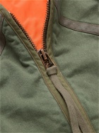 GREG LAUREN - Distressed Quilted Cotton Jacket - Green - 1