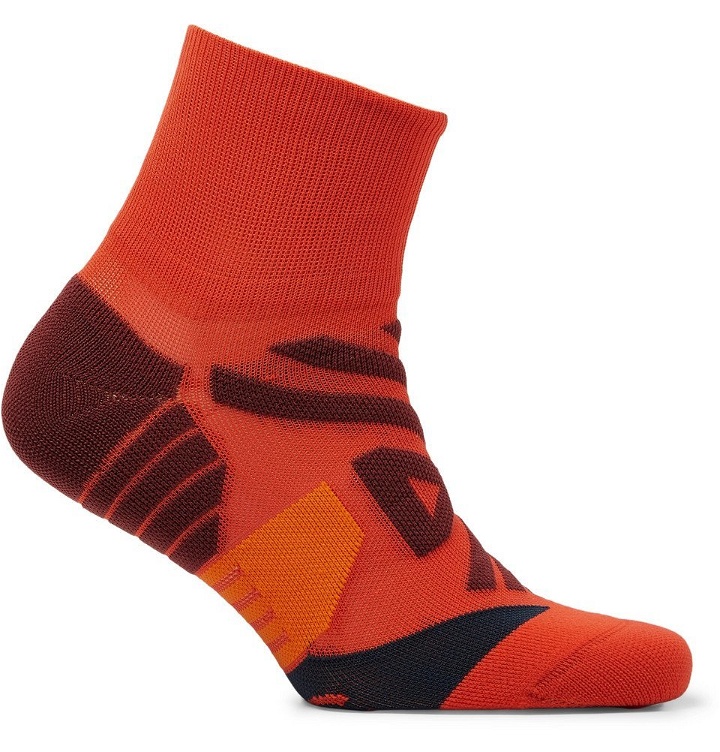 Photo: On - Intarsia Stretch-Jersey Running Socks - Orange