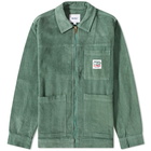 Butter Goods Men's High Wale Cord Zip Overshirt in Pine