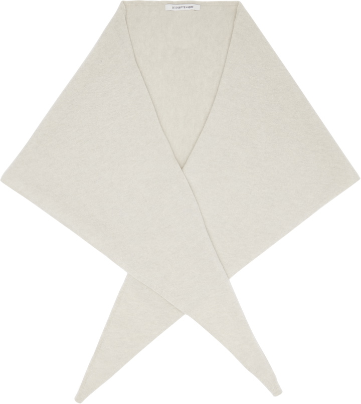 Photo: LE17SEPTEMBRE Gray Cashmere Blend Muffler Scarf