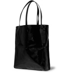 ACNE STUDIOS - Logo-Print Coated-Twill Tote Bag - Black