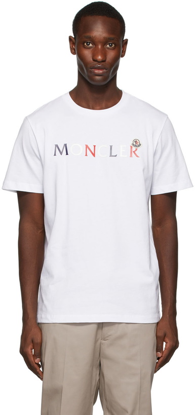 Photo: Moncler White Logo T-Shirt