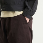 Universal Works Men's Twill Pleated Track Pant in Brown